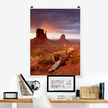 Poster - Monument Valley al tramonto - Verticale 4:3