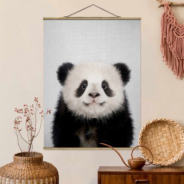Foto su tessuto da parete con bastone - Piccolo panda Prian - Formato verticale 3:4