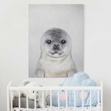 Stampa su tela - Piccola foca Ronny - Formato verticale 3:4