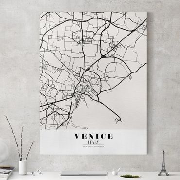 Stampa su tela - Venice City Map - Classic - Verticale 3:4
