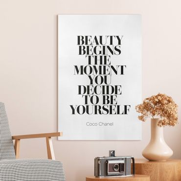 Stampa su tela - Be yourself Coco Chanel - Formato verticale 2:3