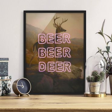 Poster con cornice - Beer Beer Deer