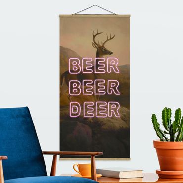 Foto su tessuto da parete con bastone - Beer Beer Deer