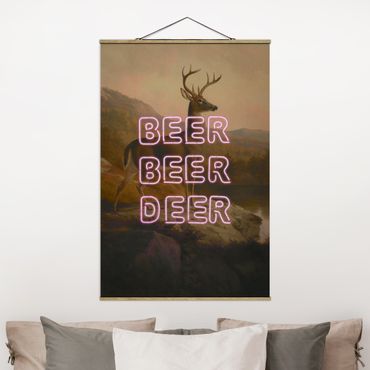 Foto su tessuto da parete con bastone - Beer Beer Deer