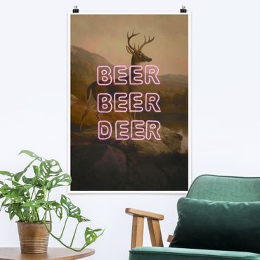 Poster riproduzione - Beer Beer Deer - 2:3