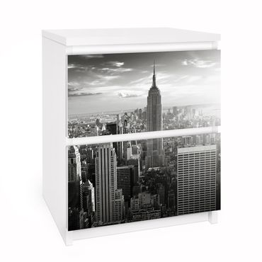 Carta adesiva per mobili IKEA - Malm Cassettiera 2xCassetti - Manhattan Skyline