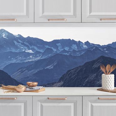 Rivestimento cucina - Vista panoramica di montagne blu