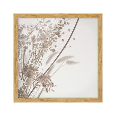 Poster con cornice - Bouquet di erba ornamentale e fiori