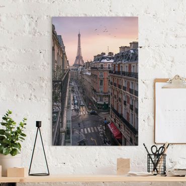 Stampa su tela - La torre Eiffel al tramonto