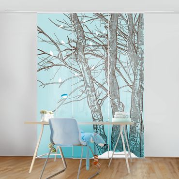 Tende scorrevoli set - Winter Trees