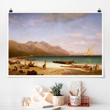 Poster - Albert Bierstadt - il Golfo di Salerno - Orizzontale 2:3