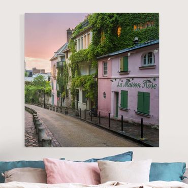 Stampa su tela - Crepuscolo rosa a Parigi