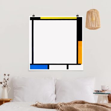 Poster - Piet Mondrian - Composizione II - Quadrato 1:1
