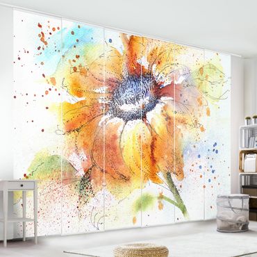 Tende scorrevoli set - Painted Sunflower