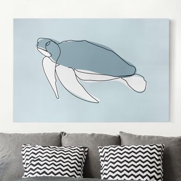 Quadri su tela - Turtle Line Art