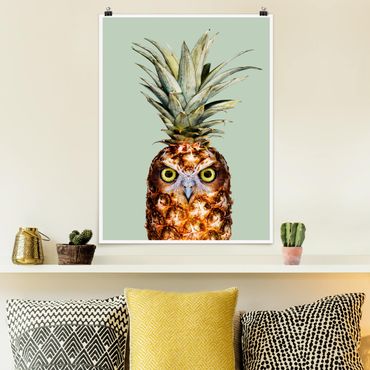 Poster - Ananas con civetta - Verticale 4:3