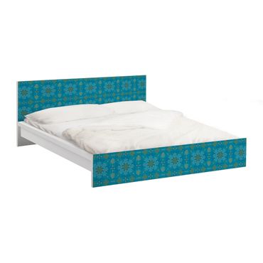 Carta adesiva per mobili IKEA - Malm Letto basso 140x200cm Oriental Ornament Turquoise