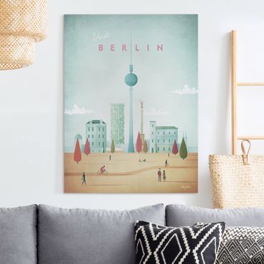 Stampa su tela - Poster viaggio - Berlino - Verticale 4:3