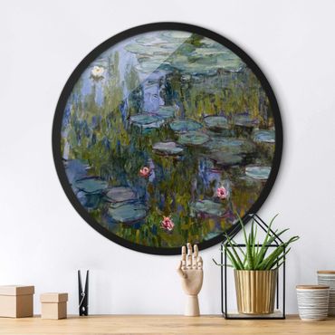 Quadro rotondo incorniciato - Claude Monet - Ninfee (Nympheas)