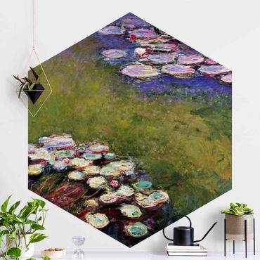 Carta da parati esagonale adesiva con disegni - Claude Monet - Ninfee