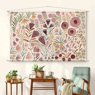 Arazzo da parete - Claudia Voglhuber - Mare di fiori