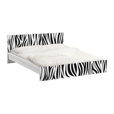 Carta adesiva per mobili IKEA - Malm Letto basso 160x200cm Zebra Pattern