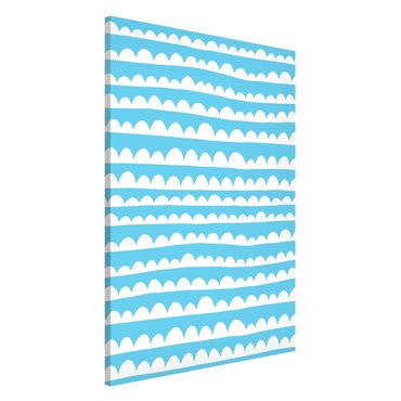 Lavagna magnetica - Fasce di nuvole bianche disegnate nel cielo blu