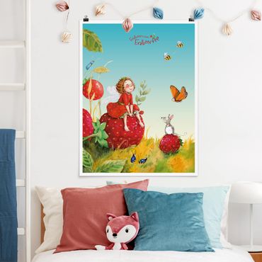 Poster - Strawberry Coniglio Erdbeerfee - Enchanting - Verticale 4:3