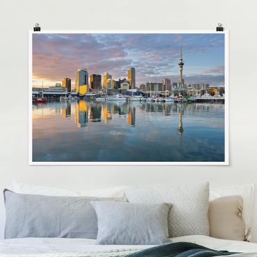 Poster - Auckland Skyline Sunset - Orizzontale 2:3