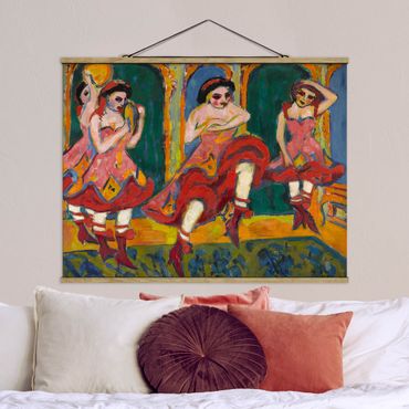 Foto su tessuto da parete con bastone - Ernst Ludwig Kirchner - Czardas Ballerini - Orizzontale 3:4