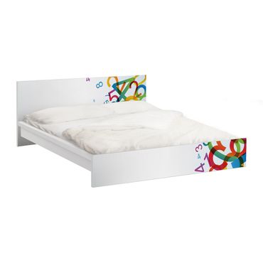 Carta adesiva per mobili IKEA - Malm Letto basso 180x200cm Colourful Numbers