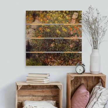 Stampa su legno - Claude Monet - Flower Garden - Quadrato 1:1