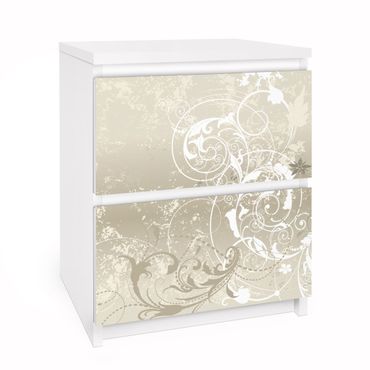 Carta adesiva per mobili IKEA - Malm Cassettiera 2xCassetti - Pearl ornament design
