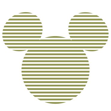 Carte da parati rotonde - Mickey Head Stripes