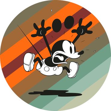 Carte da parati rotonde - Mickey Mouse up and away