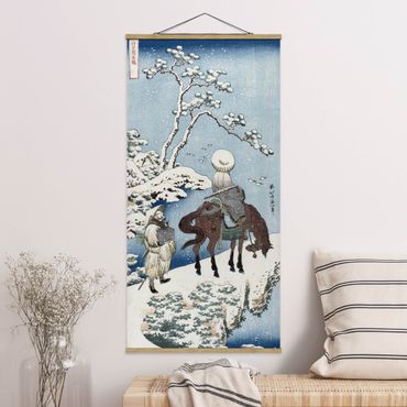 Quadro su tessuto con stecche per poster - Katsushika Hokusai - Il poeta cinese - Verticale 2:1