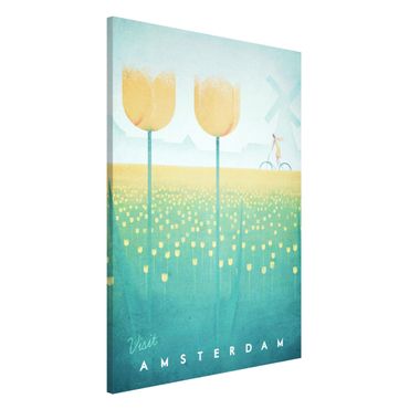 Lavagna magnetica - Poster viaggio - Amsterdam - Formato verticale 2:3