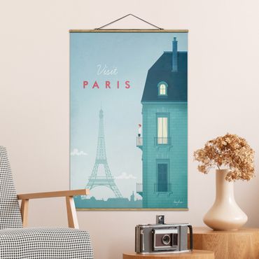Foto su tessuto da parete con bastone - Poster Viaggio - Parigi - Verticale 3:2