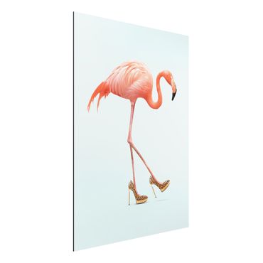 Stampa su alluminio - Flamingo con tacchi alti - Verticale 4:3