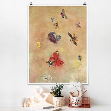 Poster - Odilon Redon - farfalle colorate - Verticale 4:3