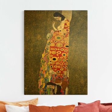 Quadro su tela oro - Gustav Klimt - La speranza II
