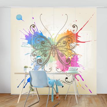 Tende scorrevoli set - Watercolour Butterfly