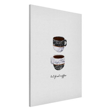 Lavagna magnetica - Citazioni tazze But First Coffee