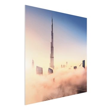 Quadro in forex - Heavenly skyline di Dubai - Quadrato 1:1