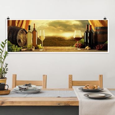 Poster - Wine With A View - Panorama formato orizzontale