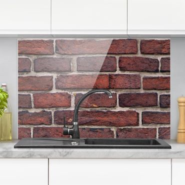 Paraschizzi in vetro - Brick Wall Red