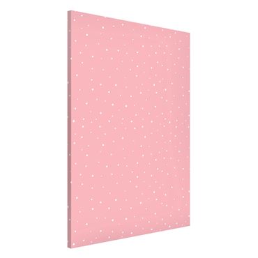 Lavagna magnetica - Piccoli punti disegnati su rosa pastello