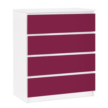 Carta adesiva per mobili IKEA - Malm Cassettiera 4xCassetti - Colour Red Wine