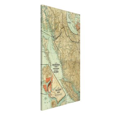 Lavagna magnetica - Cartina vintage della Columbia Britannica