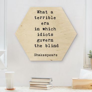 Esagono in legno - Quale terribile Era Shakespeare